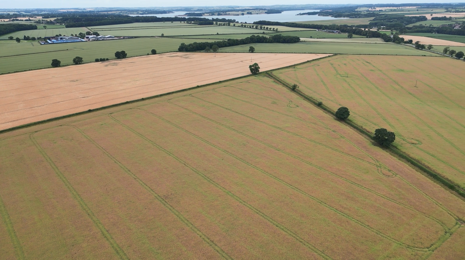 Aerial view over a landscape