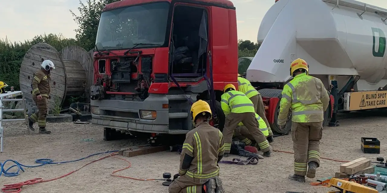 Ketton cement works donates HGV shunter to Lincolnshire Fire and Rescue for essential training